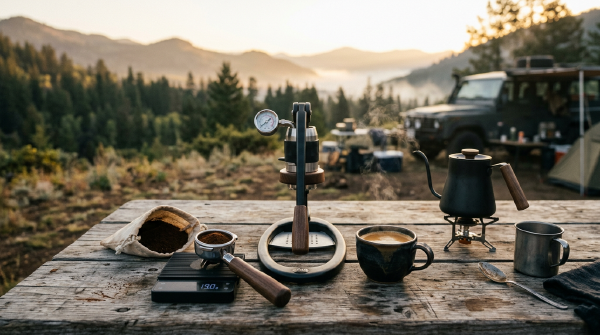 Morning Process to Make a Great Espresso Using the Picopresso and Whole Beans 