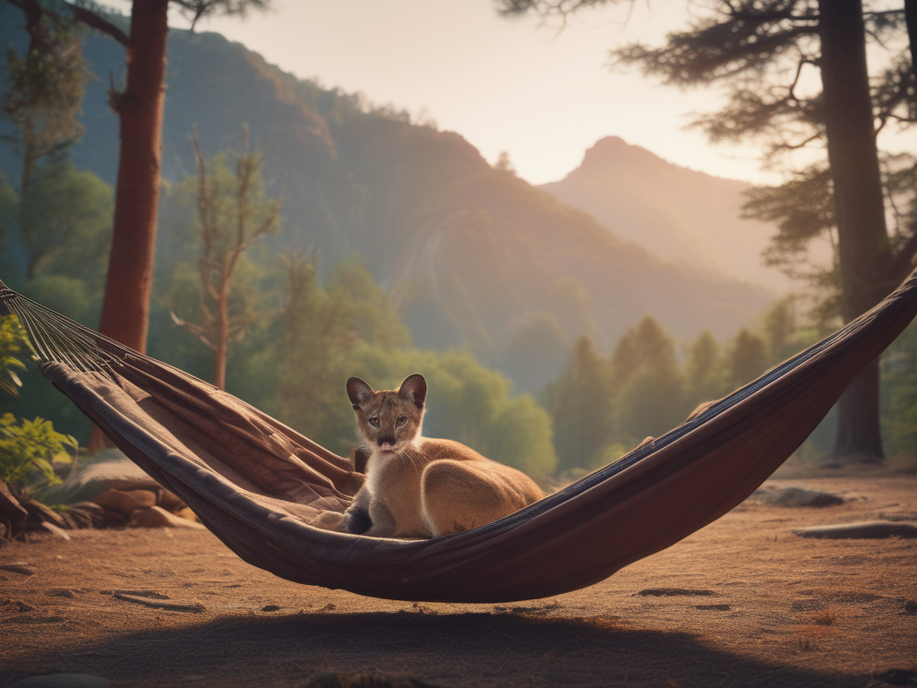 Mountain Lion in Hammock