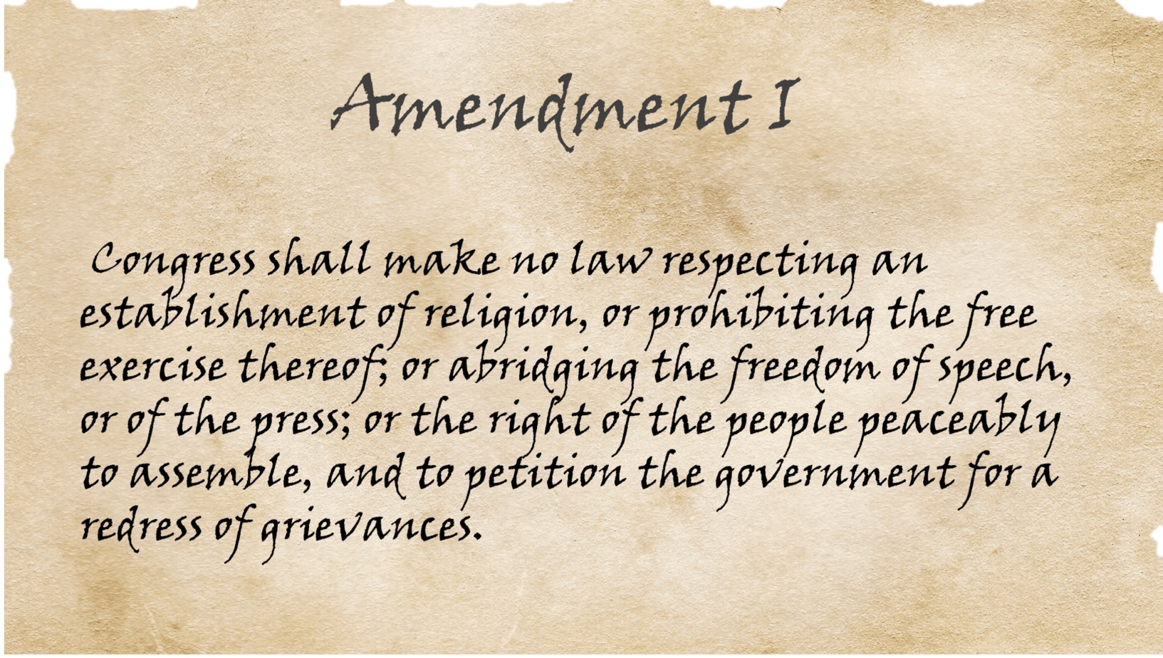 First Amendment to the US Constitution