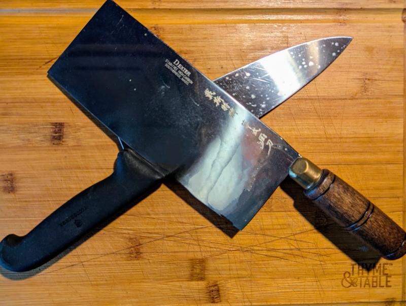 Western Chef's Knife and Chinese Cleaver