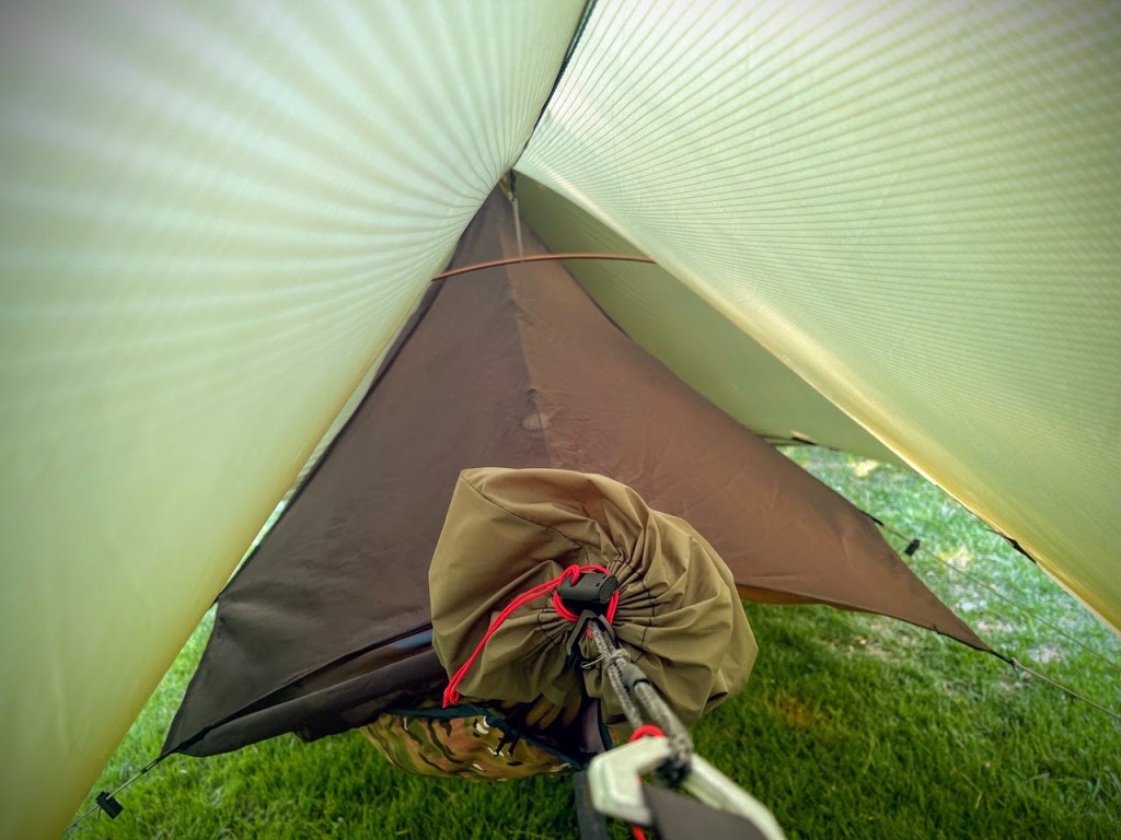 Hammock under tarp