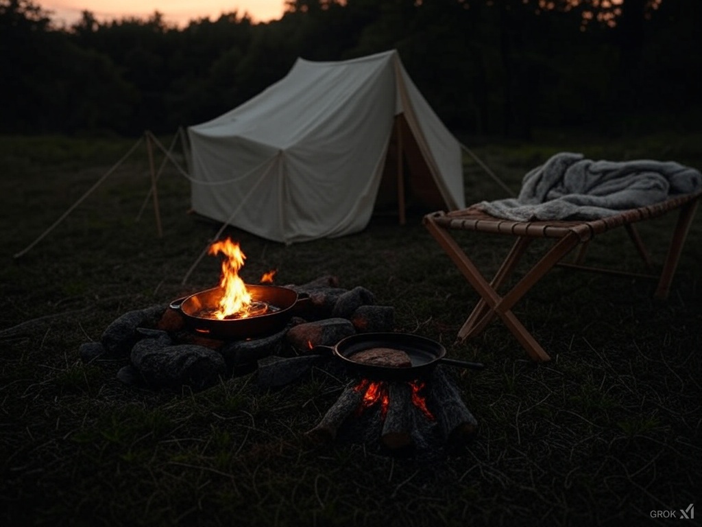 Tent, Cod, Skillet