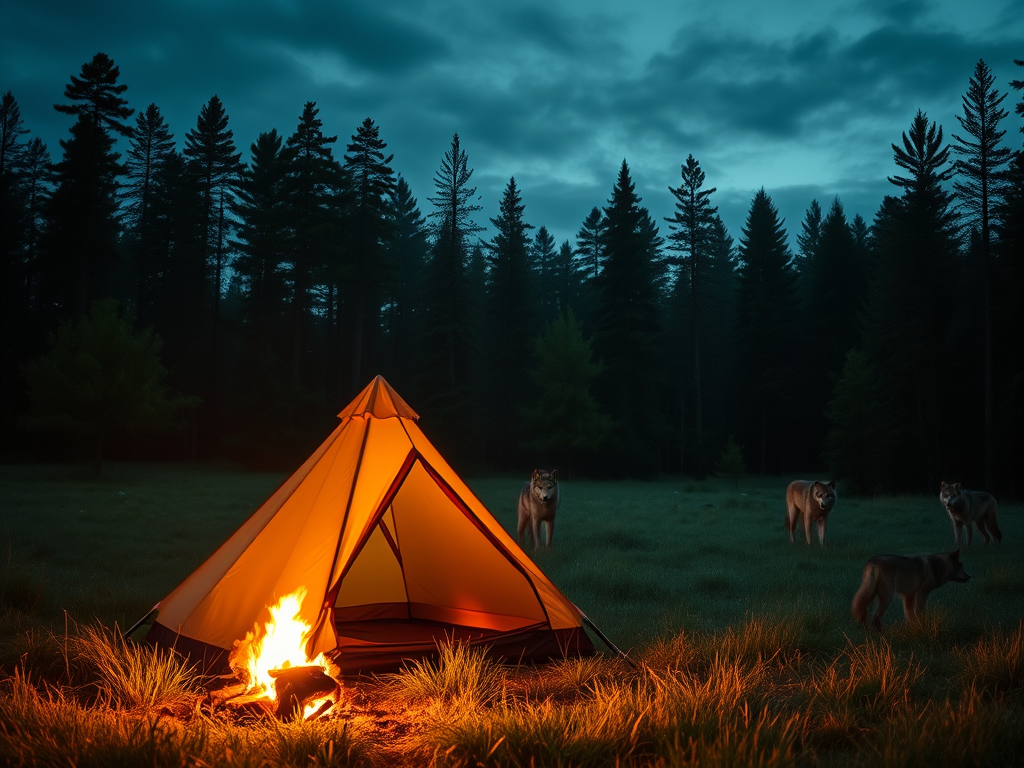wolves at camp