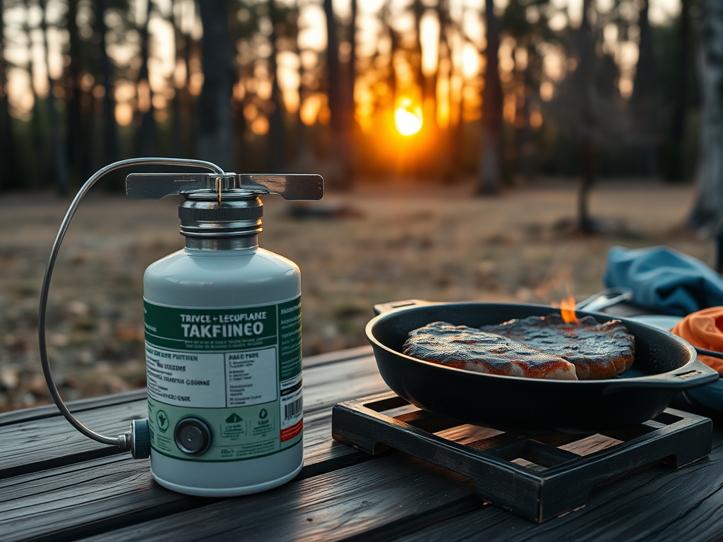 camp stove steak